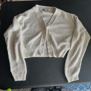J. Crew Women's Ivory Cardigan Sweater Medium